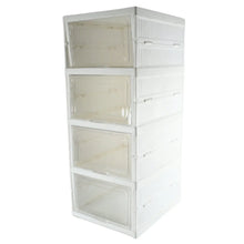 Stackable Multifunctional Storage, for Clothes Foldable Drawer Shelf Basket Utility Cart Rack Storage Organizer Cart for Kitchen, Pantry Closet, Bedroom, Bathroom, Laundry (4 Layer / 1 Pc) - justgrabit.in | Just Grab It
