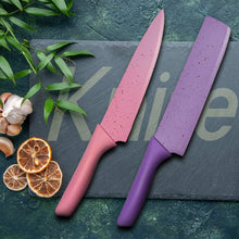 Colorful Chef Knife Set for Cutting (6 Pc, Non - Stick Steel) - justgrabit.in | Just Grab It
