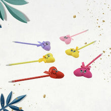 Cute Cartoon Shape & Heart Design Facy Writting Pen Attached Rattle | Ball Pen Smooth Writing For Wedding , Events & Multiuse Pen Best Pen l Use for Kids (12 Pcs Set Mix Design & Color) - Justgrabit Inc.