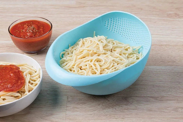 Kitchen Plastic big Rice Bowl Strainer Perfect Size for Storing and Straining - Justgrabit Inc.