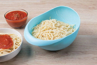 Kitchen Plastic big Rice Bowl Strainer Perfect Size for Storing and Straining - Justgrabit Inc.