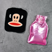 Black Small Hot Water Bag with Cover for Pain Relief - Justgrabit Inc.