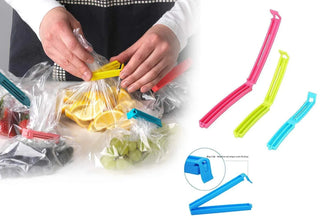 Plastic Snack Bag Clip Sealer Set (18 Pcs, Multicolour) - justgrabit.in | Just Grab It