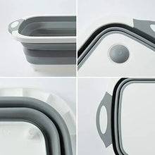 Foldable Chopping Board, Dish Rack, Washing Bowl & Draining Basket, 3in1 Multi - Function - justgrabit.in | Just Grab It