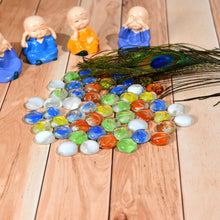 Glass Gem Stone, Flat Round Marbles Pebbles for Vase Fillers, Attractive pebbles for Aquarium Fish Tank. - Justgrabit Inc.