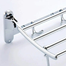 Stainless Steel Folding Towel Rack Cum Towel Bar 18 Inch - Justgrabit Inc.
