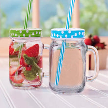 Drinking Cup / Glass / Mug Mason Jar with Handle & Straw - Justgrabit Inc.