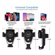 Car Phone Holder Wireless Car Charger 10W Qi Fast Charging Car Charger Gravity Auto Clamping 360Â° Rotation Air Vent Car Mount Holder - Justgrabit Inc.