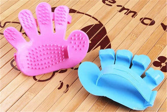 Rubber Pet Cleaning Massaging Grooming Glove Brush - Justgrabit Inc.