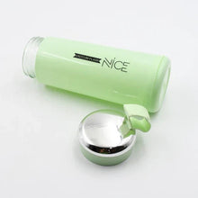 Water bottle 400ml leak proof, glass water bottle (1 pc / Light Green Color) - justgrabit.in | Just Grab It