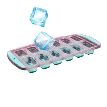12 - Grid Silicone Ice Cube Tray - Food - Grade Square Ice Maker, Easy Release Bottom - justgrabit.in | Just Grab It