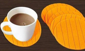 6 pcs Useful Round Shape Plain Silicone Cup Mat Coaster Drinking Tea Coffee Mug Wine Mat for Home - Justgrabit Inc.