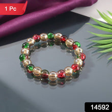 Multicolor Glossy Bead Stretch Bracelet (1 Pc) - justgrabit.in | Just Grab It