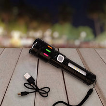 Led Torch High Lumens Fast Charging Flashlight / Torch with Far & Near Zoom (1 Pc) - Justgrabit Inc.