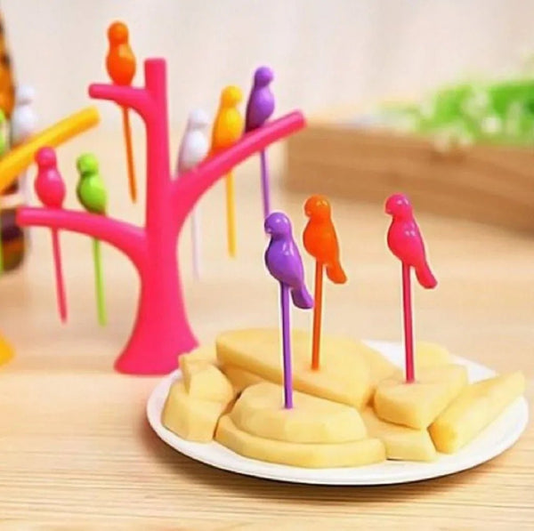 Bird Fork | Kids fruit fork | Table Decor - justgrabit.in | Just Grab It