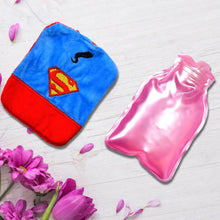 Superman Print Small Hot Water Bag with Cover for Pain Relief - Justgrabit Inc.