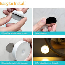 Round Shape 8 LED Motion Sensor Induction Led Light (1 Pc) - Justgrabit Inc.