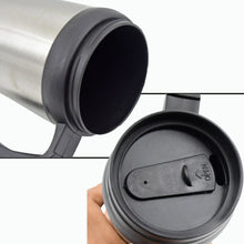 Stainless Steel Vacuum Glass Insulated Glass Coffee Cups, Tumbler (With Lid & Handle / 1 pc) - Justgrabit Inc.