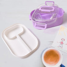 Plastic Lunch Box With Small Box, Bottle & Sponn for Kids Lunch Box (4 Pc Set) - Justgrabit Inc.
