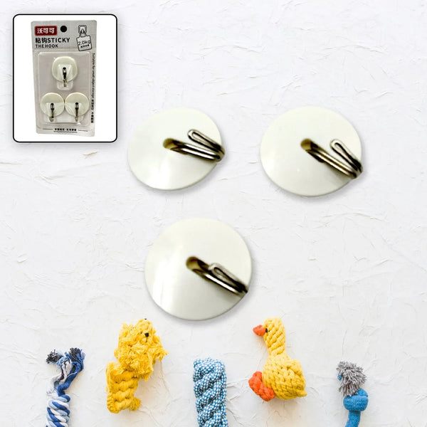 Strong Self - Adhesive Hooks (2 Pc): Heavy Duty, Waterproof, All - Purpose - justgrabit.in | Just Grab It