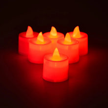 Red LED Tealights Smokeless Flameless Candles for Home Decor, Diwali (24 Pcs) - justgrabit.in | Just Grab It
