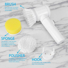 5in1 Home Kitchen Electric Cleaning Brush, Electric Spin Scrubber - justgrabit.in | Just Grab It