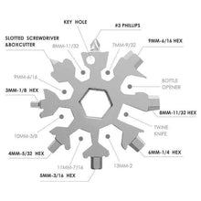 Durable & Portable 18 in 1 Snowflake Multi - Tool, Snowflake Bottle Opener Flat Phillips Screwdriver Kit Wrench - justgrabit.in | Just Grab It