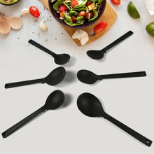Multipurpose Silicone Spoon, Silicone Basting Spoon Non - Stick Kitchen Utensils Household Gadgets Heat - Resistant Non Stick Spoons Kitchen Cookware Items For Cooking and Baking (6 Pcs Set) - justgrabit.in | Just Grab It