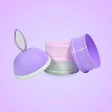 3 Layer Cute Portable Baby Food Milk Powder Storage Box Bottle Container Milk Powder Baby Food Container Bowl. (Purple) - justgrabit.in | Just Grab It