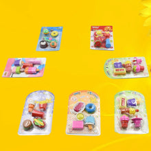 Mix Design Fancy Erasers Set – Colorful & Stylish Erasers for Kids, Birthday Gift & School Prize (1 Set) - justgrabit.in | Just Grab It