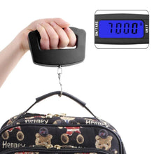 Black Digital Portable Luggage Scale with LCD Backlight (50 kg) - Justgrabit Inc.