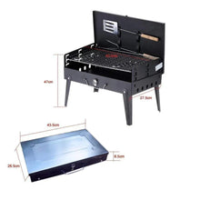 Stainless Steel Briefcase Style Barbecue Grill Toaster (Medium, Black) - justgrabit.in | Just Grab It