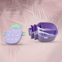 Pineapple Shaped Lunch Box with Compartments Lunch Food Container with Box Portable Lid School & Kids Lunch Box - justgrabit.in | Just Grab It