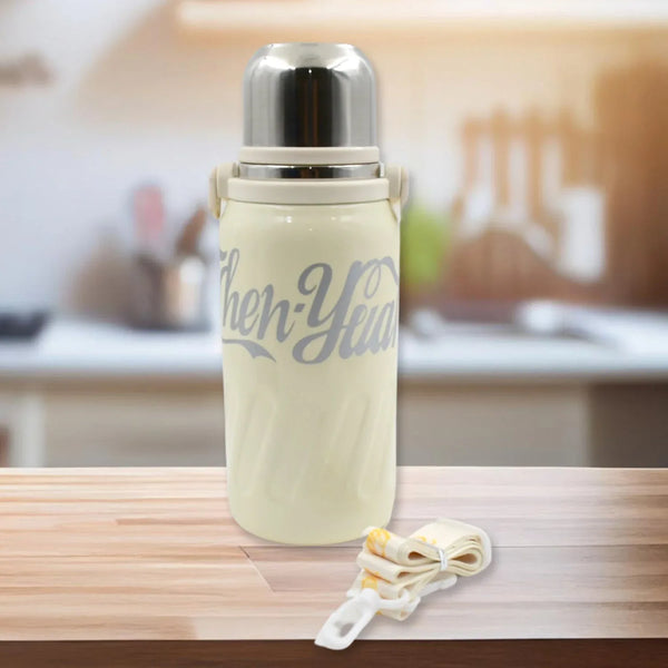 Stainless Steel Vacuum Insulated Water Bottle | Leak Proof Flask for Tea Coffee | Reusable Water Bottle with Hanging Strap | Bottle for Hot & Cold Drinks Wide Mouth Water Flask 1200 ML - Justgrabit Inc.