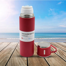 Stainless Steel Vacuum Insulated Water Bottle With Coffee / Tea Mug (500 ML) - justgrabit.in | Just Grab It