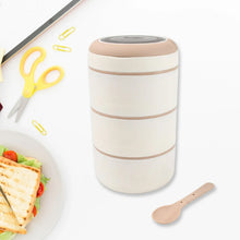 Ganesh Smart Stack 3 Layer Portable Lunch Box Stainless Steel Airtight Leak - Proof Lunch Box for Office, School, Picnic: Color May Vary (3 Layer) - justgrabit.in | Just Grab It