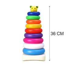 Plastic Baby Kids Teddy Stacking Ring Jumbo Stack Up Educational Toy 9pc - Justgrabit Inc.