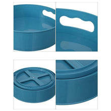 360° Rotating Kitchen Organizer Trolley for Storage - Turntable Tray with Brown Box - justgrabit.in | Just Grab It