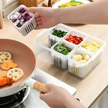 Fridge Storage Boxes Freezer Storage Containers, Container for Kitchen Storage Set, Storage in Kitchen, Vegetable Storage, Draining Crisper Refrigerator Food Box (1 Pc) - justgrabit.in | Just Grab It