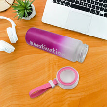 Motivational Glass Water Bottle Colorful potable Water Glass Bottle With Rubber Band, Daily Intake Hourly Water Bottle to Ensure You Drink Enough Water Throughout The Day Reusable Cycling Gym, Workout Fitness Bottle (350 ML) - Justgrabit Inc.