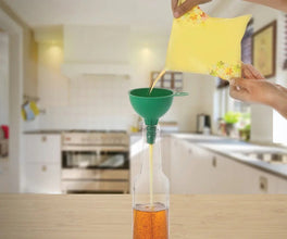 Food - Grade Silicone Funnel: Safe & Easy Transfer for Liquids & Grains (1 Pc) - Justgrabit Inc.