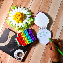 Heart pattern it Fidget Spiral Notebook Bubble Push Fidget Silicon Toy Book Stress Relief Anxiety School Stationery Notebook - Justgrabit Inc.