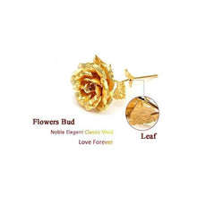 24K Artificial Golden Rose / Gold Red Rose with Gift Box (10 inches) - justgrabit.in | Just Grab It