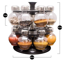 Multipurpose Revolving Plastic Spice Rack Set (16pcs) - Justgrabit Inc.