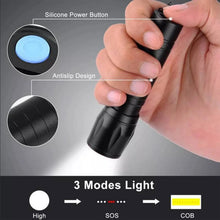 LED USB Rechargeable Mini Flashlight – Ultra - Bright Zoom & COB Side Lantern, Tactical Emergency Light - Justgrabit Inc.