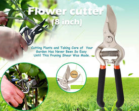 Garden Shears Pruners Scissor, flower cutter (8 inch) - justgrabit.in | Just Grab It