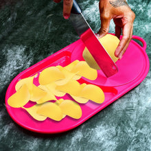 Plastic Kitchen Chopping Board with Tray – Convenient for Food Prep and Storage - Justgrabit Inc.