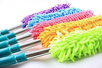 Multipurpose Microfiber Cleaning Duster With Extendable Telescopic Wall Hanging Handle - Justgrabit Inc.