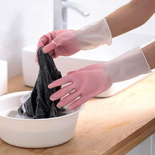 Medium Reusable Long - Cuff Household Cleaning Gloves - (1 Pair) - justgrabit.in | Just Grab It
