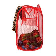 Laundry Hamper Mesh Fabric For Ventilation Foldable Storage Up Clothes Basket - Justgrabit Inc.